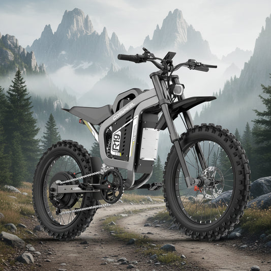 All Terrain 6000W Electric Motorcycle, 72V 40Ah Off-Road Ebike