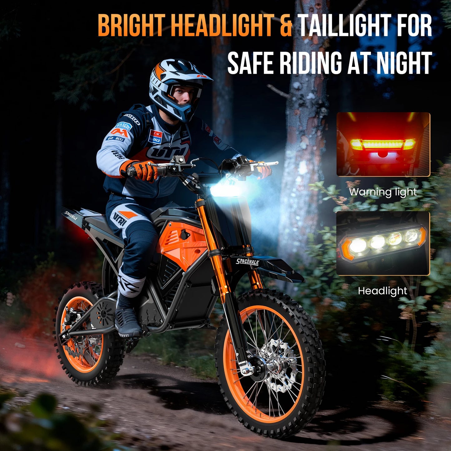 14"/12" Off-Road Electric Dirt Bike, 48V Battery Adventure Ride
